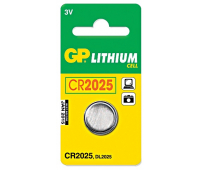 Батарейка GP Lithium, CR2025, литиевая, 1 шт., в блистере (отрывной блок), CR2025-7CR5 454100/216801