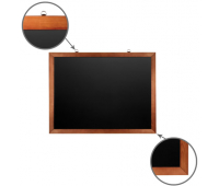 Доска для мела магнитная (60х90 см), черная, деревянная окрашенная рамка, Россия, BRAUBERG, 236891