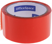 Клейкая лента упаковочная (скотч) OfficeSpace, 48мм*40м, 45мкм, красная, ШК 212005