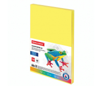 Бумага цветная BRAUBERG, А4, 80 г/м2, 100 л., медиум, желтая, для офисной техники, 112454