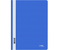 Папка-скоросшиватель пластик. СТАММ А4, 180мкм, синяя с прозр. верхом, ММ-30911, 356767