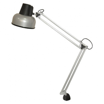 Светильник настольный "Бета", на струбцине, лампа накаливания/люминесцентная/светодиодная, до 60 Вт, серебристый, высота 70 см,Е27 236651