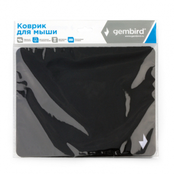 Коврик для мыши Gembird (MP-BLACK) черный/220x180x1мм/полиэстер+резина 1816684
