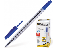Ручка шариковая синяя BRAUBERG "Line" 141097