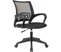 Кресло оператора Helmi HL-M95 R (695) "Airy", спинка сетка черная/сиденье ткань TW черная, пиастра 348711