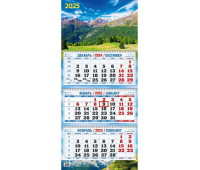 Календарь настен 3-х бл,2025,Горный пейзаж,офс,310х680,КБ04-25 2064701