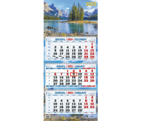 Календарь настен 3-х бл,2025,Озеро в горах,офс,310х680,КБ11-25 2064706