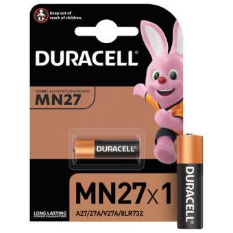 Батарейка DURACELL MN27, 1 шт на блистере, 12В, (для сигнализаций) 450429/239294