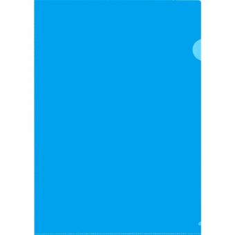 Папка-уголок 180мкм синяя, пластик,  Attache 627973